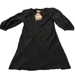 Vintage Juicy Couture Black Silk Mini Dress Size 0